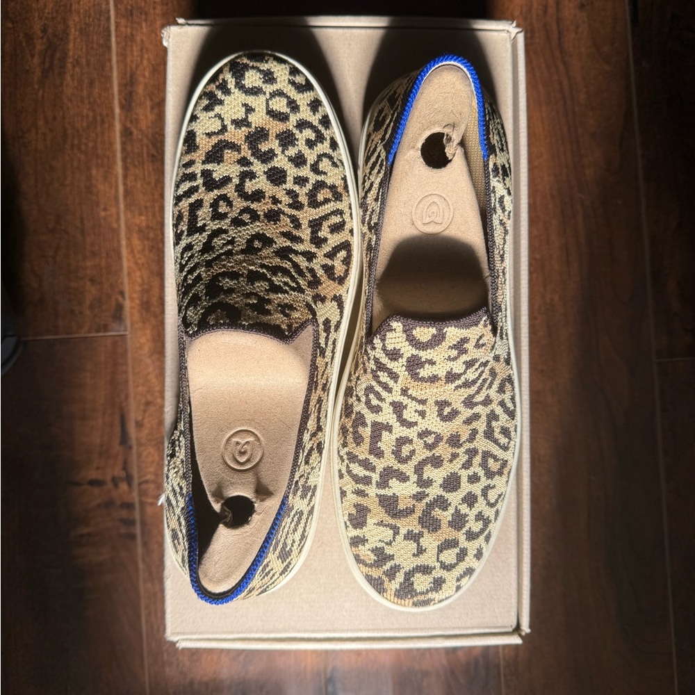 Rothy's Leopard Print Slip-On Sneakers